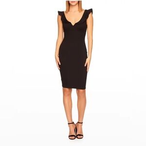 Susana Monaco V-Neck Ruffle-Strap Knee-Length Dress NWT Size M